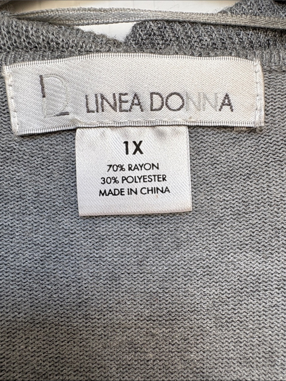Linea Donatella Gray Ruffle-Trim Open Cardigan - Picture 2 of 10